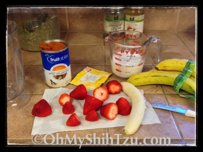 Frozen Strawberry Banana Frozen Dog Treats