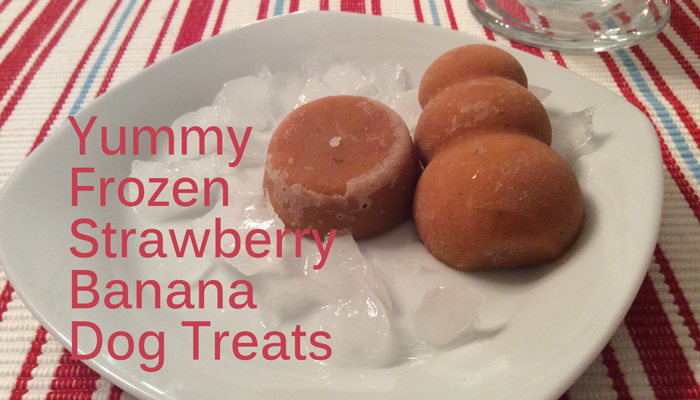 Strawberry Frozen Banand Dog Treat