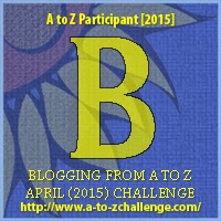 A to Z Challenge "B" Badge