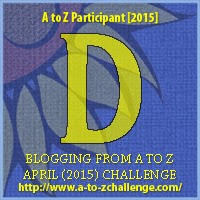 A to Z Challenge Badge "D"