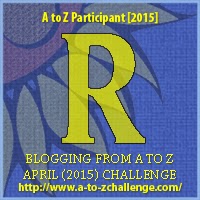 A to Z Challenge Badge "R"