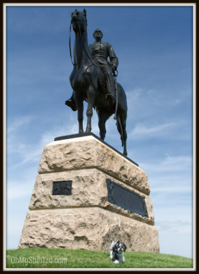 George Meade Statue in Gettysburg, Shih Tzu Travel